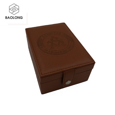 Luxury custom square leather gift box leather packaging jewelry gift box